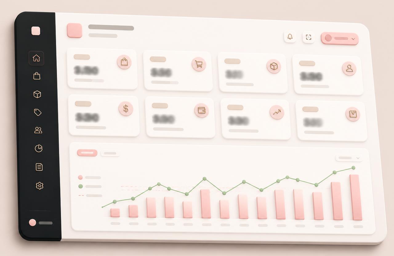 Mockup do sistema Sistema de Gestão Estratégica para E-commerce